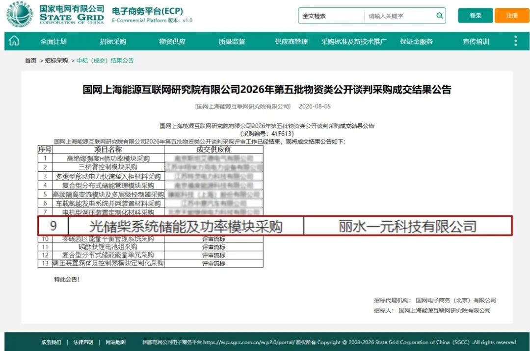 喜报｜实力中标！一元科技斩获国网上海能源互联网研究院有限公司采购项目